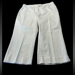 Coldwater Creek white capri pants with wide legs